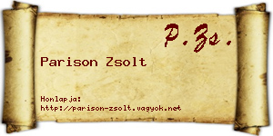 Parison Zsolt névjegykártya