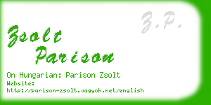zsolt parison business card